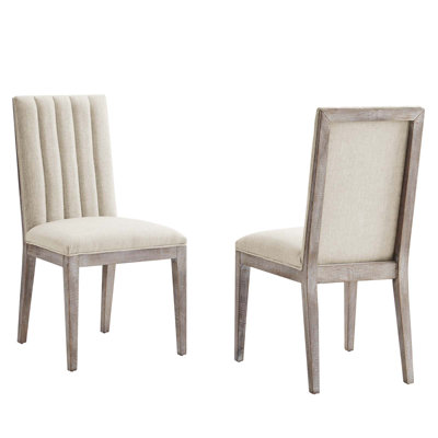 Modway Maisonette French Vintage Tufted Fabric Dining Side Chairs Set of 2