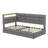 Upholstered Daybed With Storage 2 Drawers And Charging Station, Day Bed Frame With LED Lights And Storage Headboard-1734153020