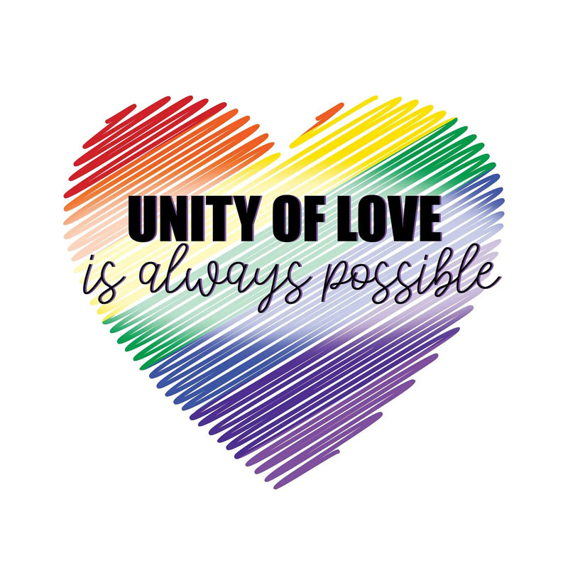 Unity of Love 1 Piece Wrapped Canvas Wall Art, 45.72 cm H x 45.72 cm W x 1.91 cm D