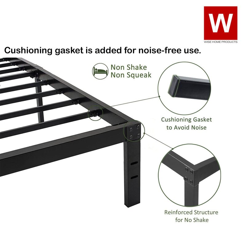 Wise Home Products 14'' Steel Bed Frame & Reviews | Wayfair