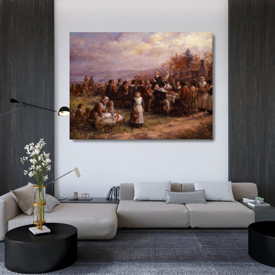 Alcott Hill® Brownscombe, Jennie Gallery Wrapped Canvas Art Titled: Thanksgiving at Plymouth, 1925