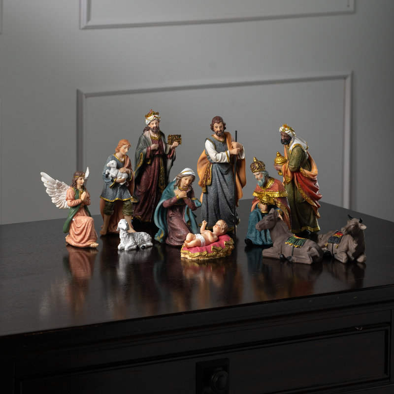Ensemble 11 pièces crèches et mages