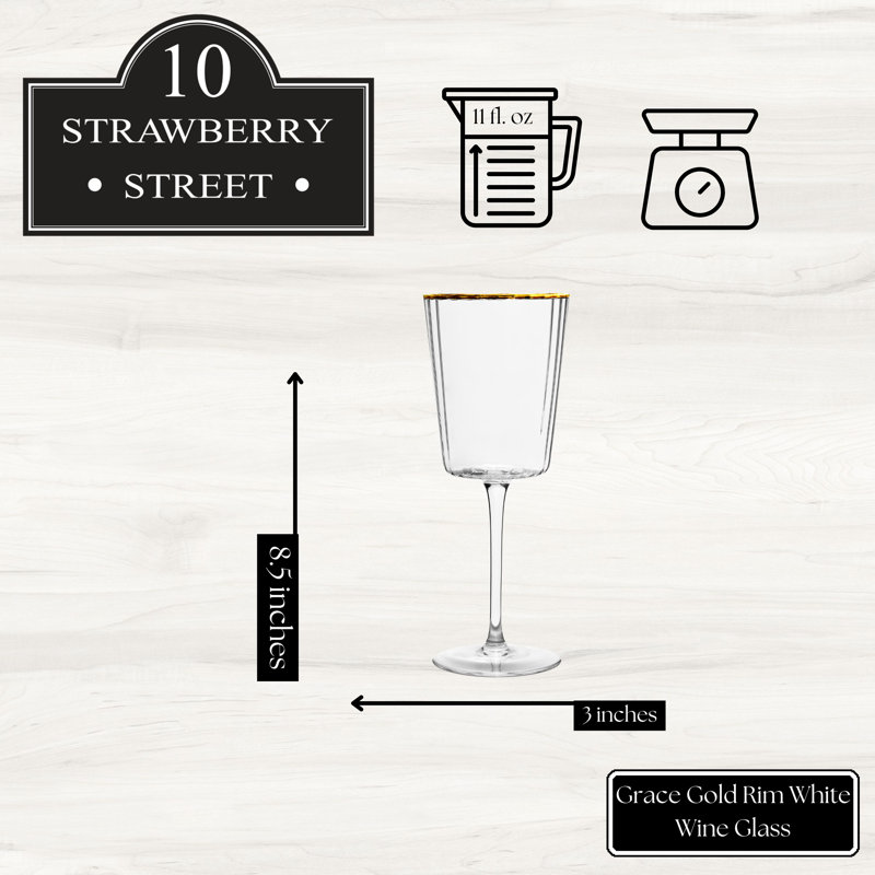 10 verres à vin 10 Strawberry Street Grace