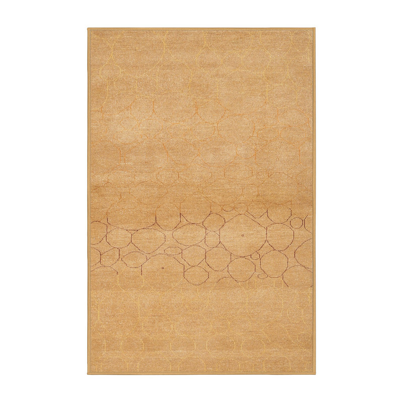 Surface beige contemporaine tapis, Rectangle 5 pi x 7 pi