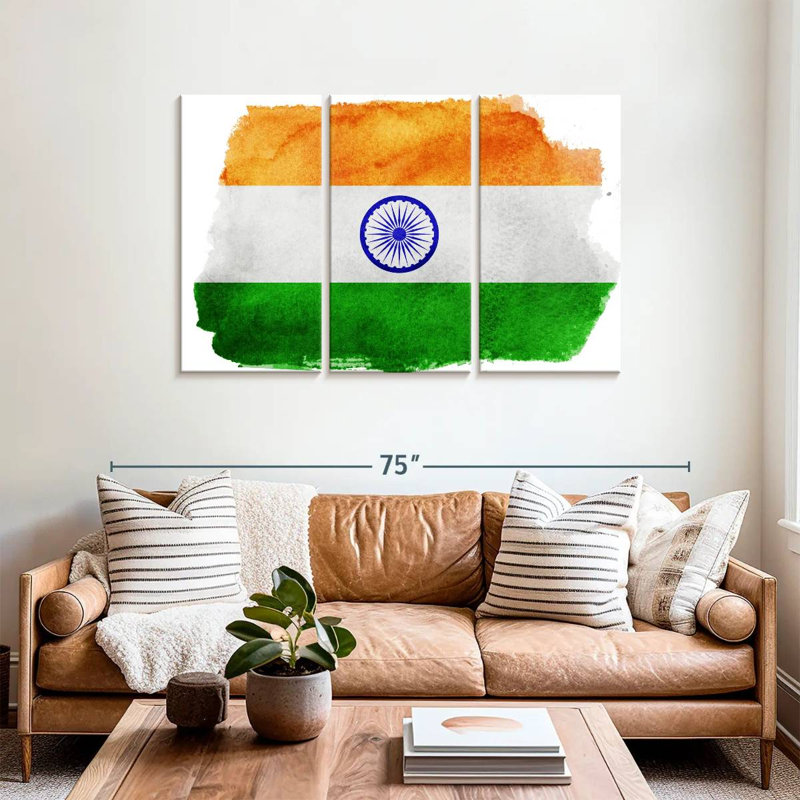 Borges India Flag, 36" H x 57" W