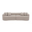 Canapé modulaire incurvé modulaire en tissu de laine d'agneau, style minimaliste moderne, comprimé (aucun assemblage requis), confortable pour le salon et la chambre à coucher-1251246885