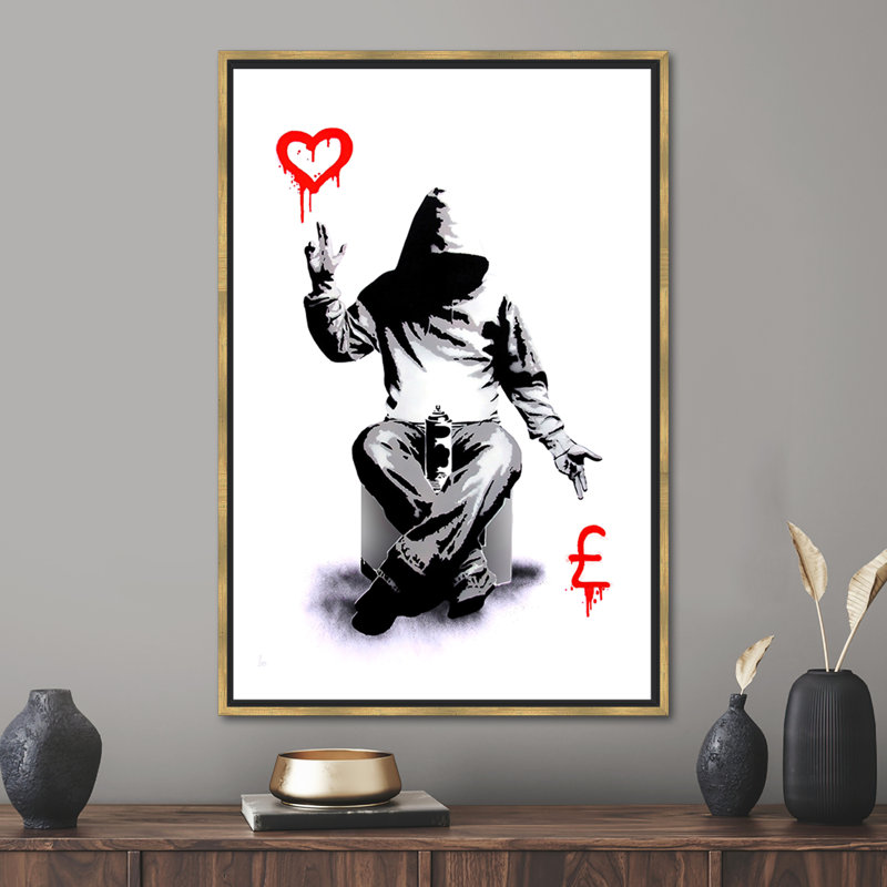 1 Piece Wall Art on Canvas, 80 cm H x 110 cm W, Gold Floater Framed