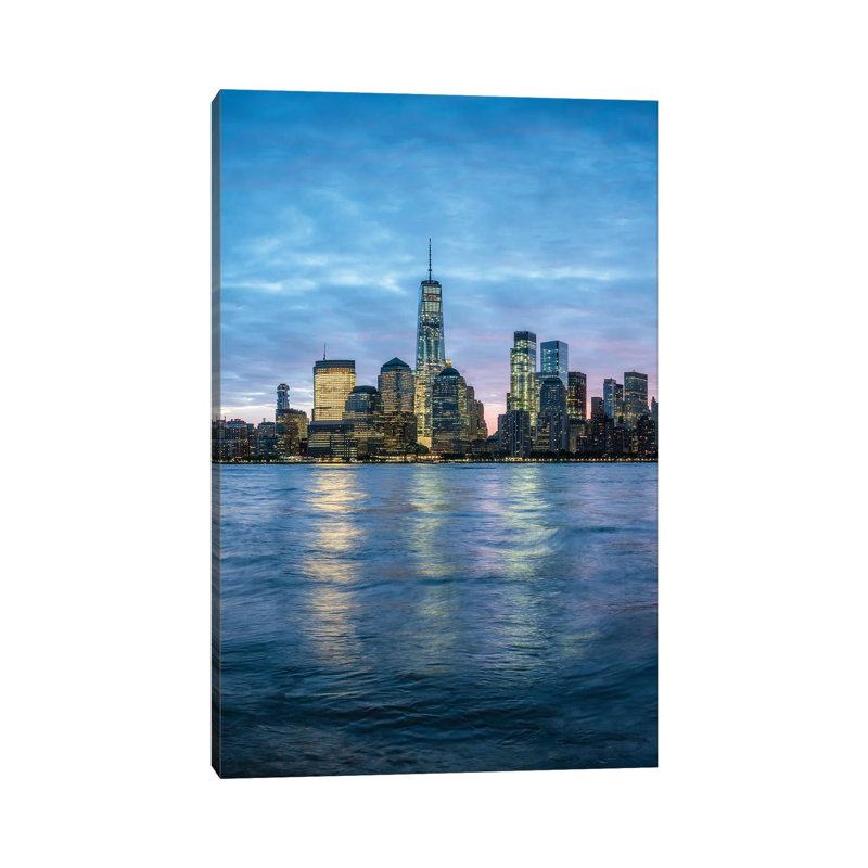 One World Trade Center And Manhattan Skyline, New York City, USA by Jan Becke - Wrapped Canvas Print, 20.32 cm H x 30.48 cm W