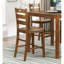 Table de salle à manger à hauteur de comptoir 5 pièces avec table à finition noyer et 4 chaises à hauteur de comptoir