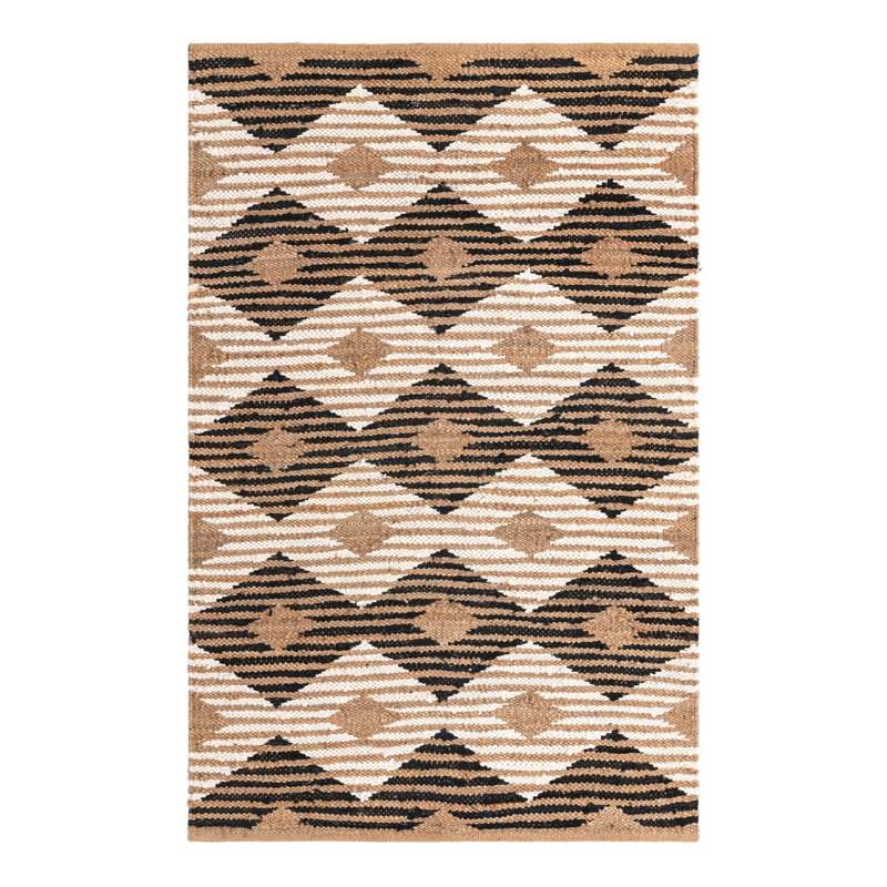 Bonnie-Mae Cotton Geometric Indoor Rug, Rectangle 5'1" x 8'