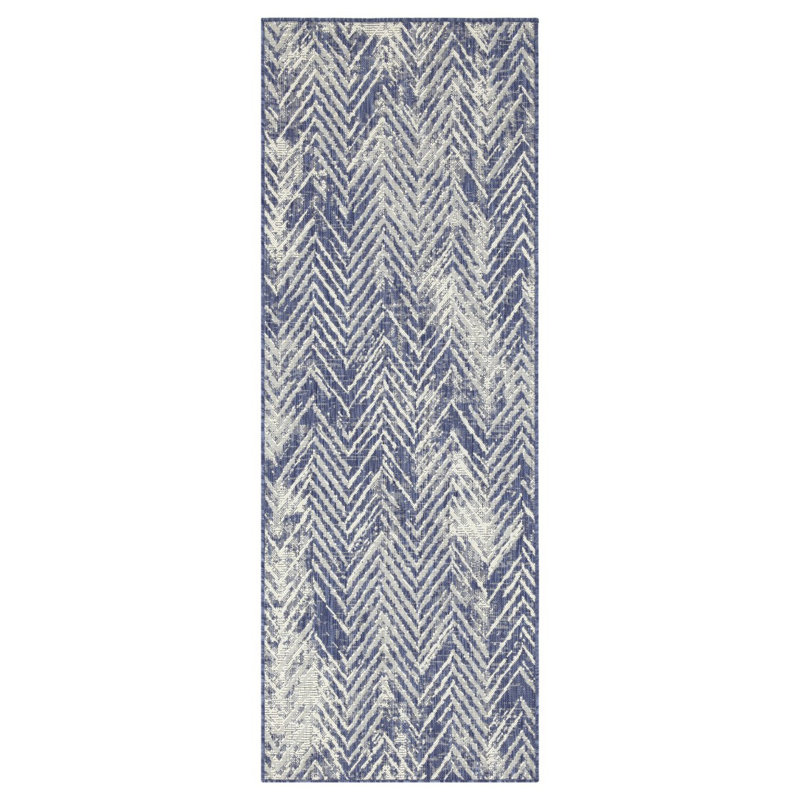Rayon de soleil bleu 3 po X 7 pi 3 po Tapis intérieur / extérieur, Rectangle 5 pi 3 po x 7 pi 3 po