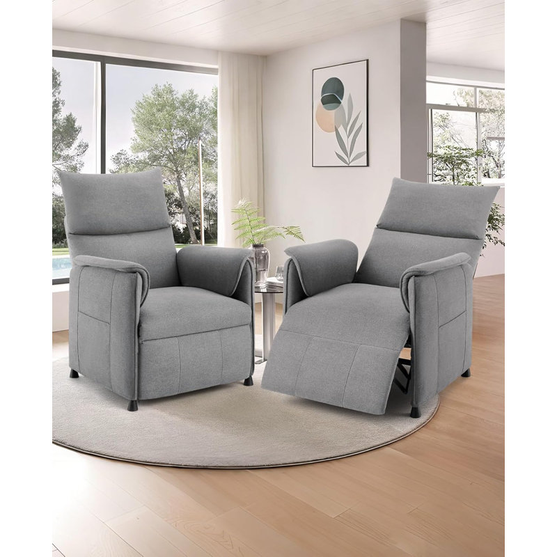 Recliner Chair, Electric Adjustable PU Recliners Home Seating With Remote Control, Modern Reclining Chair With Thick Seat Cushion And Backrest