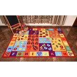 Furnish my Place Nielsville 740 ABC with Numbers ABC Area Rug for Kids | Educational Alphabet Letter & Numbers | Nurseries Kindergarten | Play Area | Multicolor