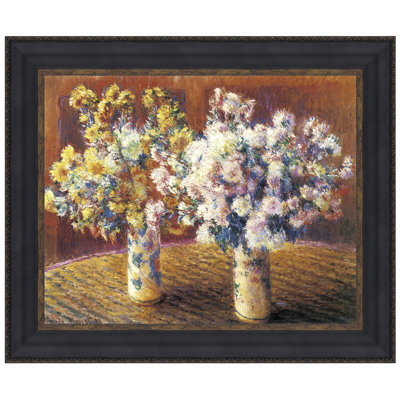 «Two Vases of Chrysanthemums, 1888» par Claude Monet, reproduction d'art sur toile