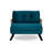 Modern 1-Seat Sofa-Bed, Petrol Green, 26.4 x 26.4 x 16.1 inches | 100% Metal Frame, 100% Polyester Fabric | 14-Level Adjustable Backrest, Easily Converts to Bed | Maximum Weight Capacity: 220 lbs | Stylish & Functional Design-280009934