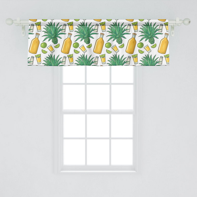 Agave Cactus Lime Tequila White Mustard Valance Set