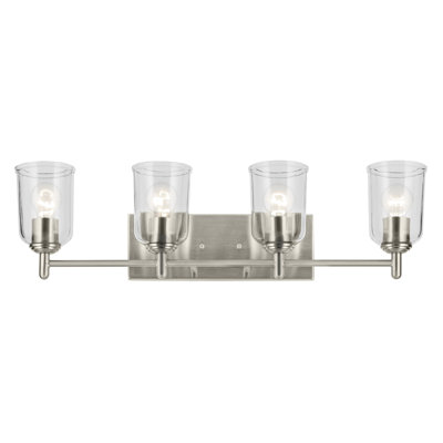 29.75" 4-Light Vanity Light with Clear Glass
