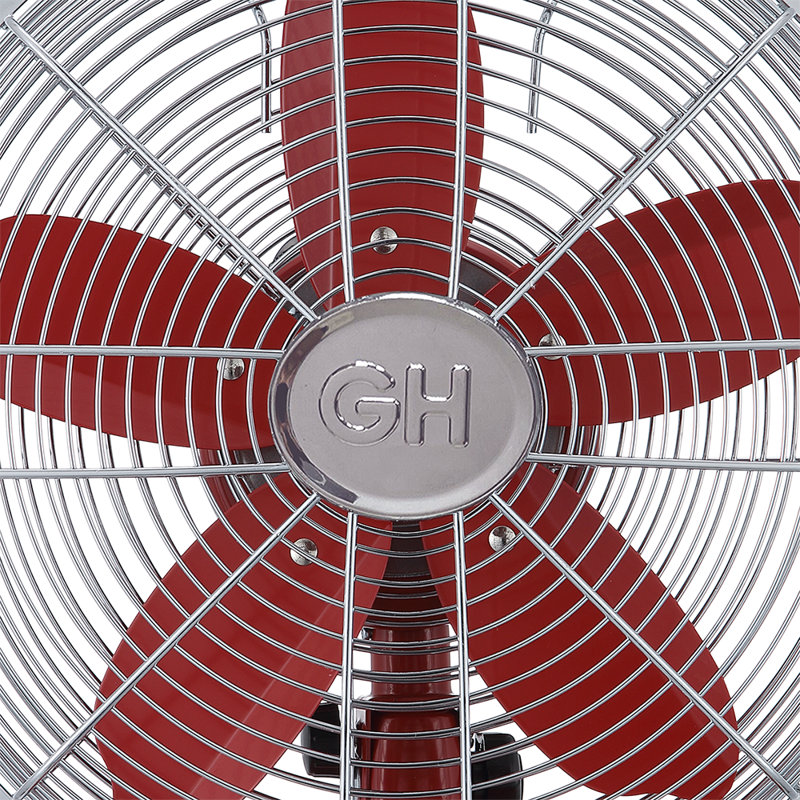 Good Housekeeping's All-Metal 12" Retro Desk Office Table Fan with Wide Oscillation, 3-Speed Settings & Carrying Handle (Multiple Finishes Available)