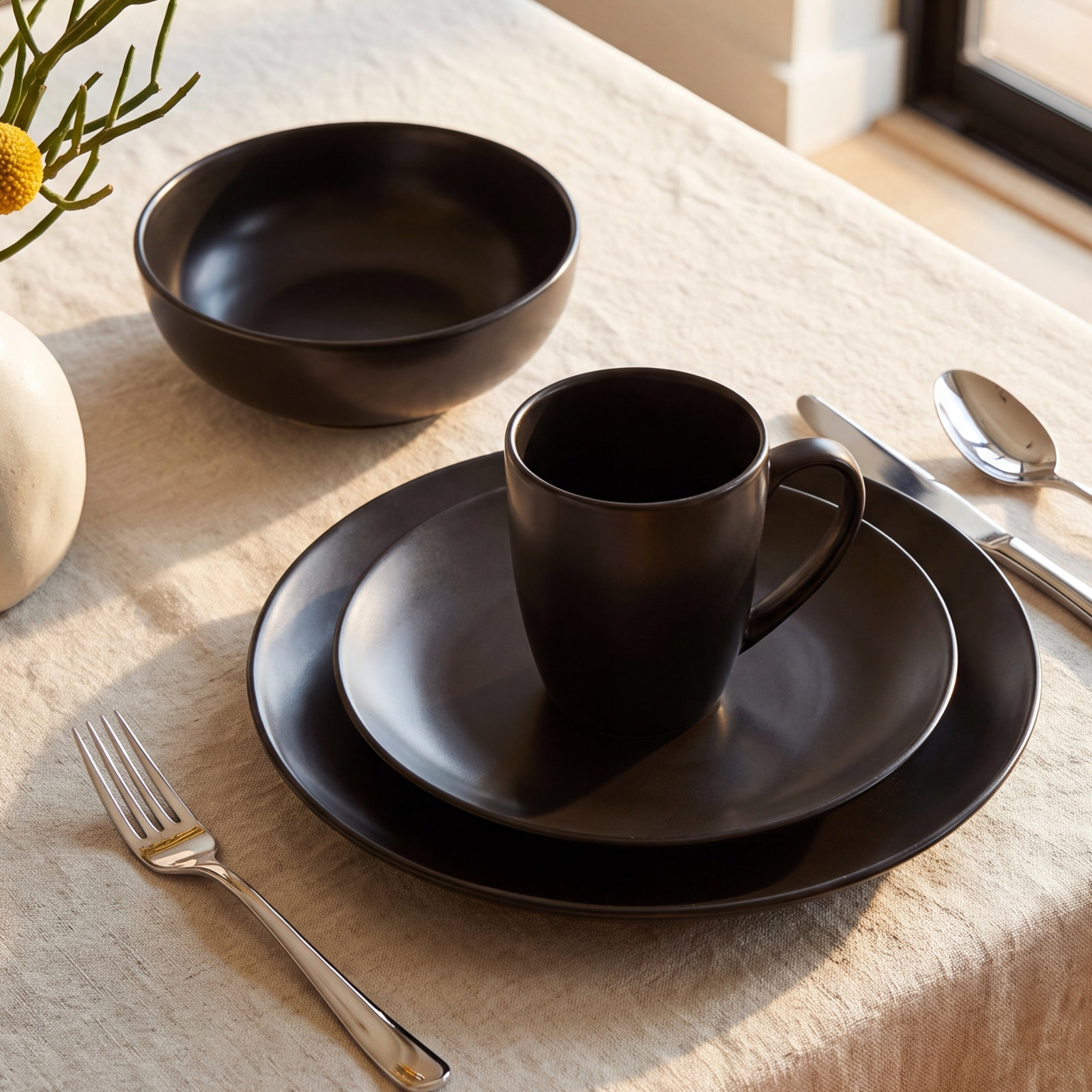 Euro Essential Stoneware Dinnerware Set