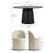 4 - Person Dining Table Sets With 52'' Round Table & 4 Upholstered Linen Rolling Chairs