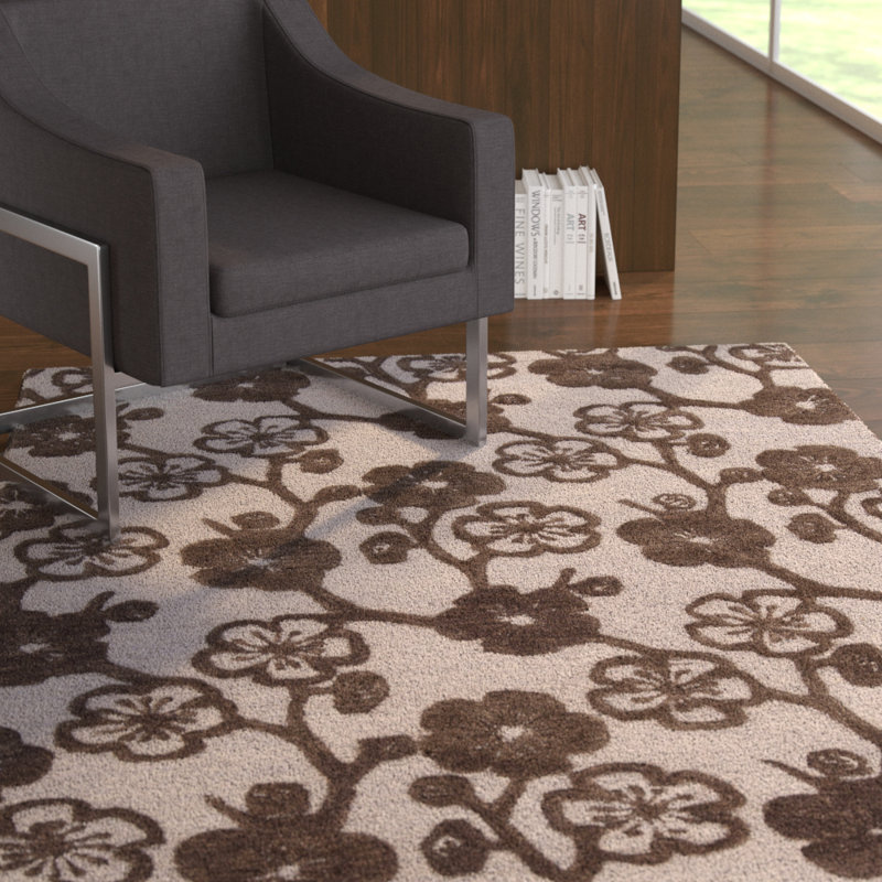 Heimann Wool Floral Indoor Rug, Rectangle 9' x 13'