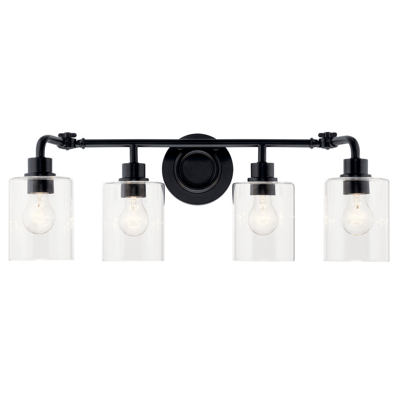 Éclairage pour salle de bain 4 lumières Toth, Noir