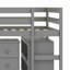 Lit mezzanine avec tiroirs et bureau portable à roulettes-349781769