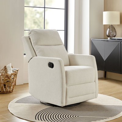 Caleya Modern Ergonomic Swivel Rocker Manual Recliner by Wade Logan