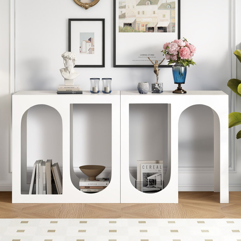 Modular 62.8" Console Table, White
