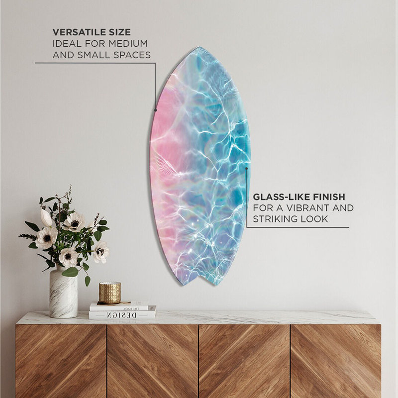 Holo Surfboard Decorative Acrylic Skimboard by Oliver Gal