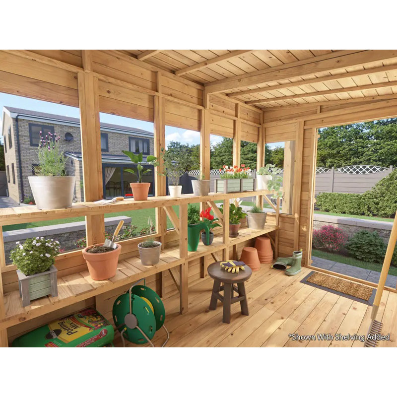 Dunster House Potting Shed Pent Roof W6' x D10' (W1.8m x D3.0m) Overlord Modular