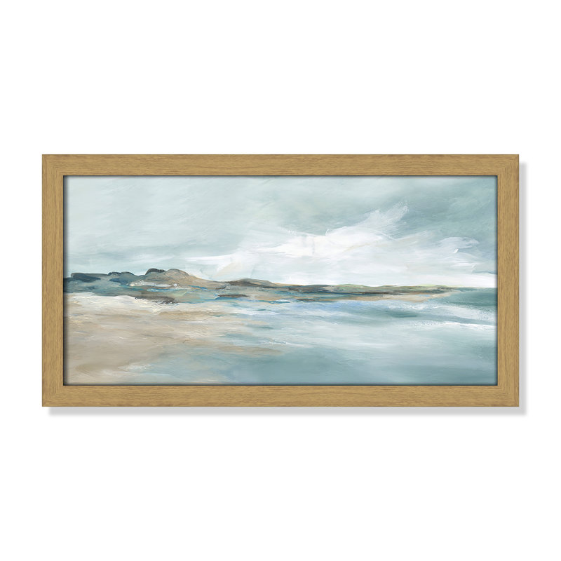 Imprimé Sandpoint par Carol Robinson, Reproduction encadrée sans passe-partout, H 9 po x l 17 po x P 0,75 po, Naturel