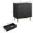 3 Drawer Dresser For Bedroom, With Gold Metal Handles-661445651