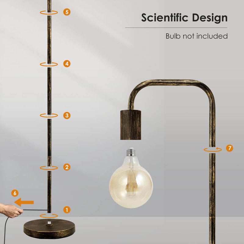 Hedon 62.99'' Black Traditional Floor Lamp