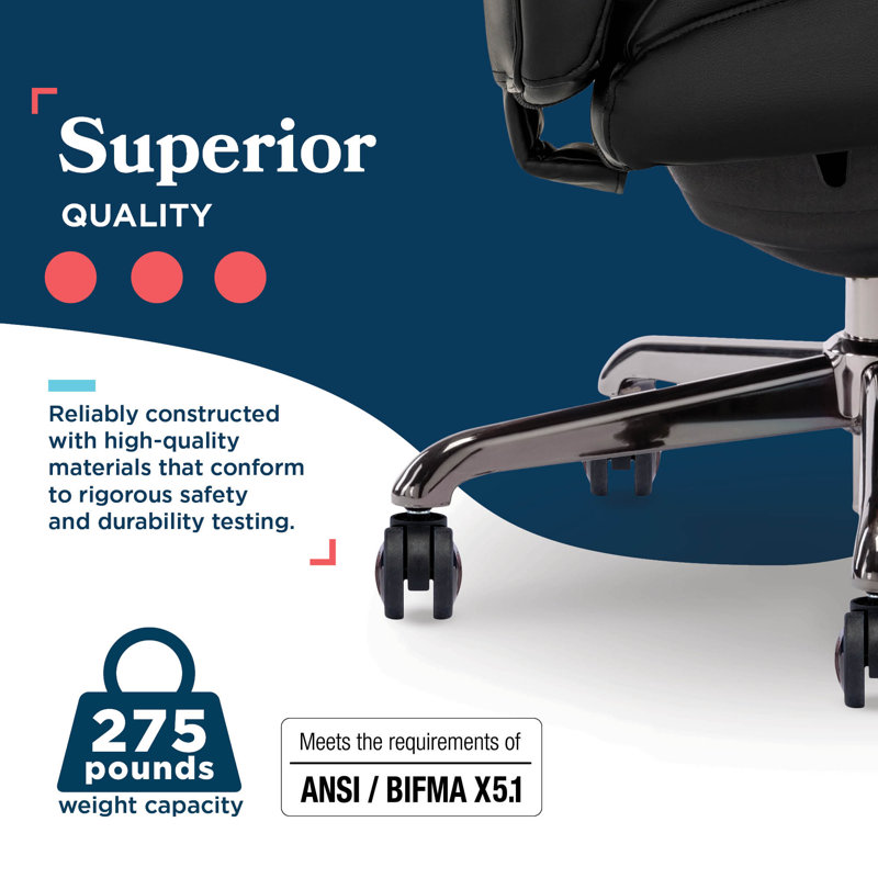 Symphony Swivel Executive Chair, Black, Chrome