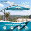Parasol suspendu 10 pieds avec base en porte-à-faux pivotant à 360 °-580467315