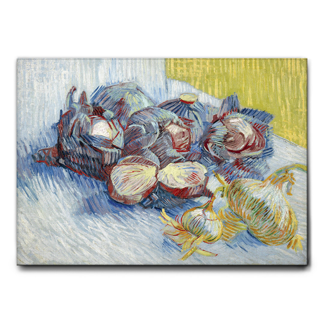 Leinwandbild Rotkohl und Zwiebeln von Vincent Van Gogh