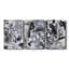 Toile tendue avec châssis noir et blanc Mix II - prête à être accrochée-2061222963