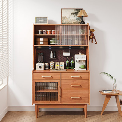 Armoire de rangement scandinave en bois massif à une pièce