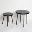 Ensemble de 2 tables d'appoint à énergie solaire avec éclairage à DEL pour l'intérieur et l'extérieur