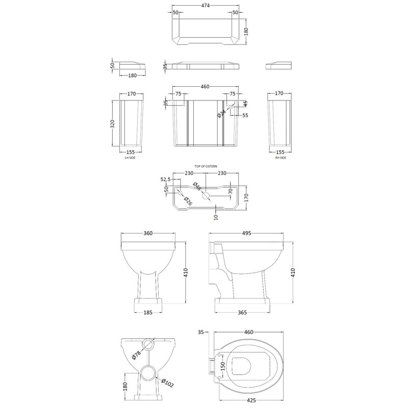 Nuie Richmond 6L LPF Low Level Toilets