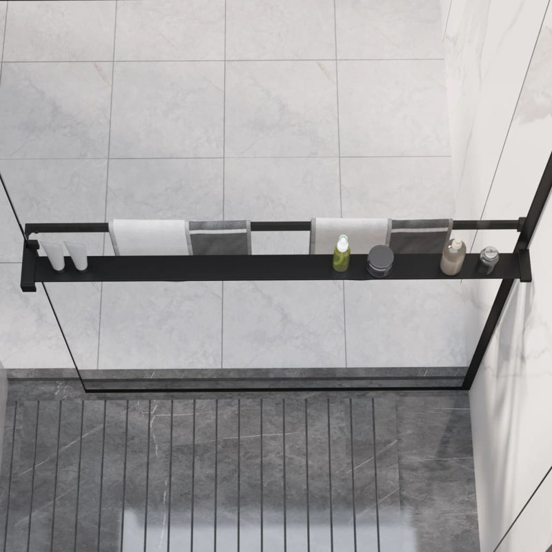 Massud Shower Shelf, 1.2" H x 39.4" W x 6.1" D, Black