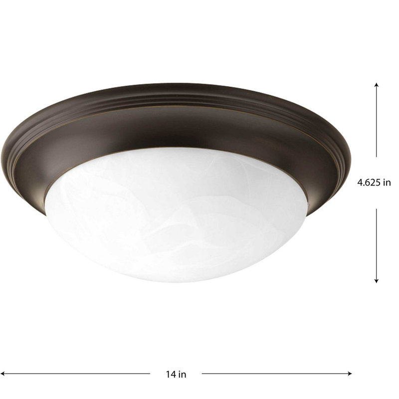Plafonnier encastré 2 lumières simple 14 po Kildare