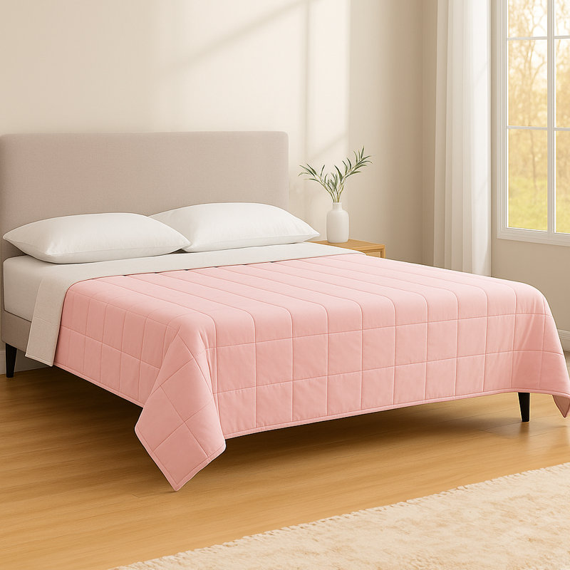 Weighted Throw Blanket, 150cm x 125cm, Pink