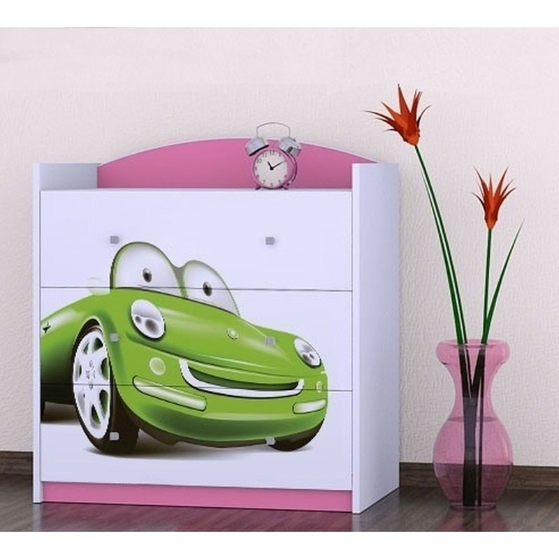 Nickols 3 Drawer Chest, Pink