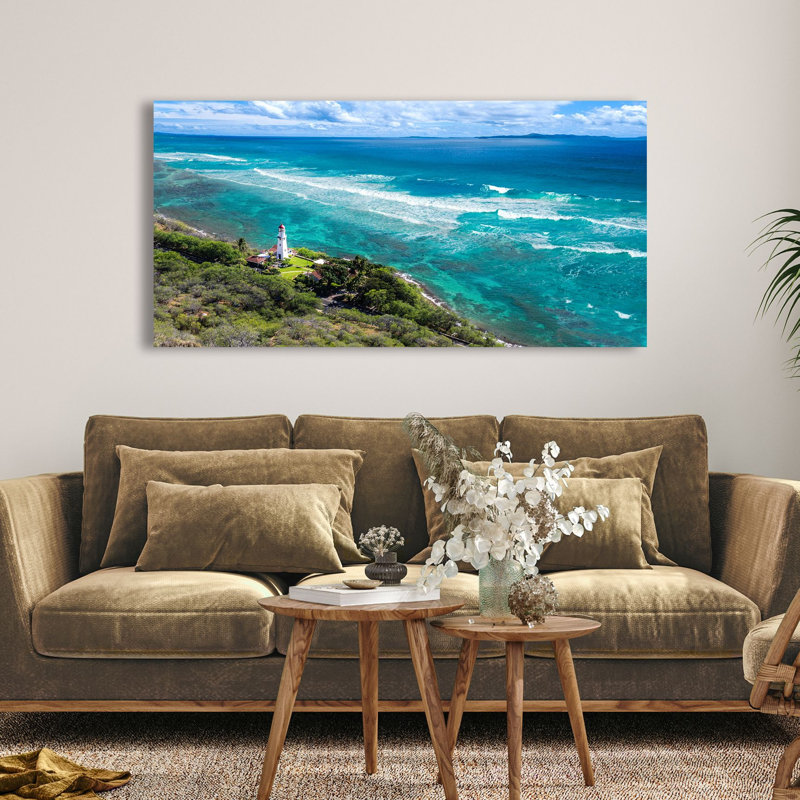 Lighthouse In Galle, Sri Lanka by Pangea - Wrapped Canvas Print, 35cm H x 70cm W x 4cm D