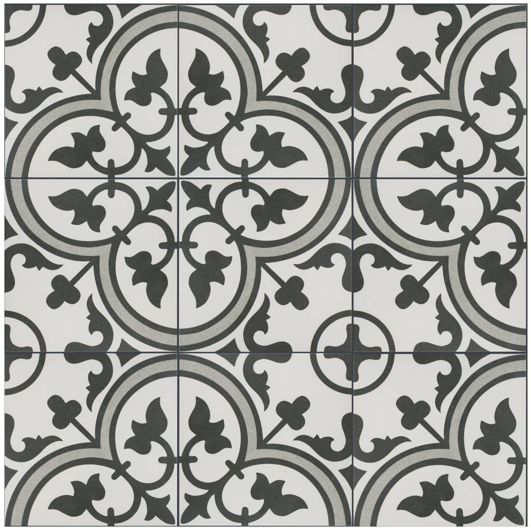 Arte 10" x 10" Porcelain Patterned Wall & Floor Tile Merola Tile 