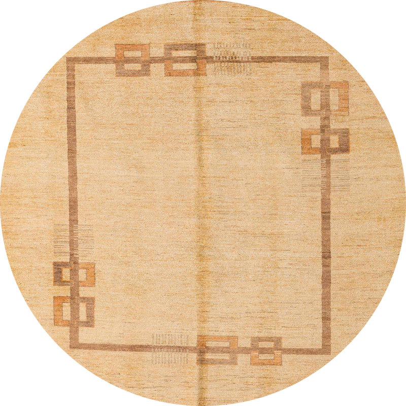 Abstract Indoor Rug, Round 6'