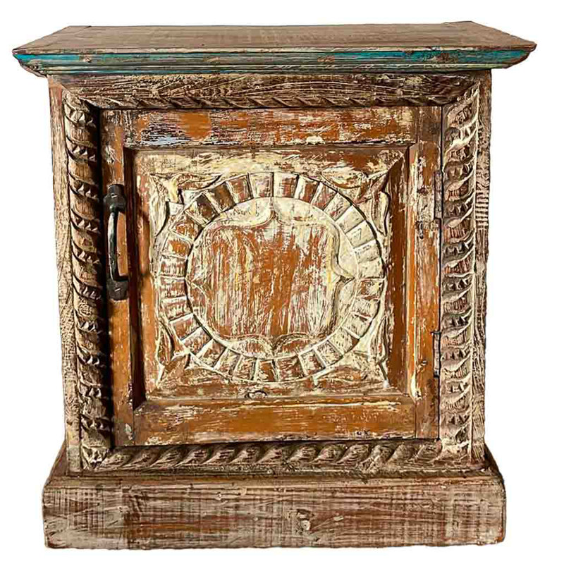 Aeriss 52cm W Solid Wood Bedside Table