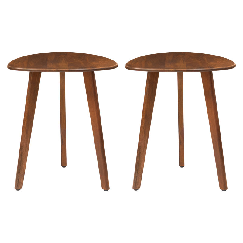 Axel Solid Wood End Tables, Walnut, 20" H x 18" W x 18" D